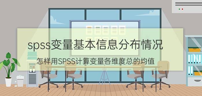 spss变量基本信息分布情况 怎样用SPSS计算变量各维度总的均值？